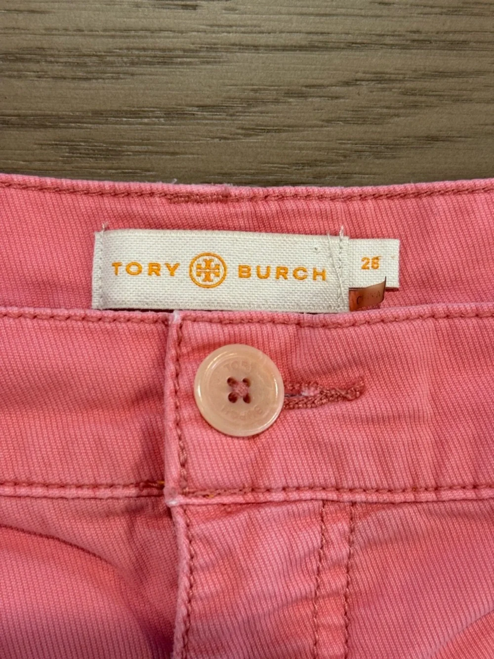 Tory Burch Rolled‎ Cuff Size 26 Chino Shorts Cotton Stretch Casual Summer Preppy